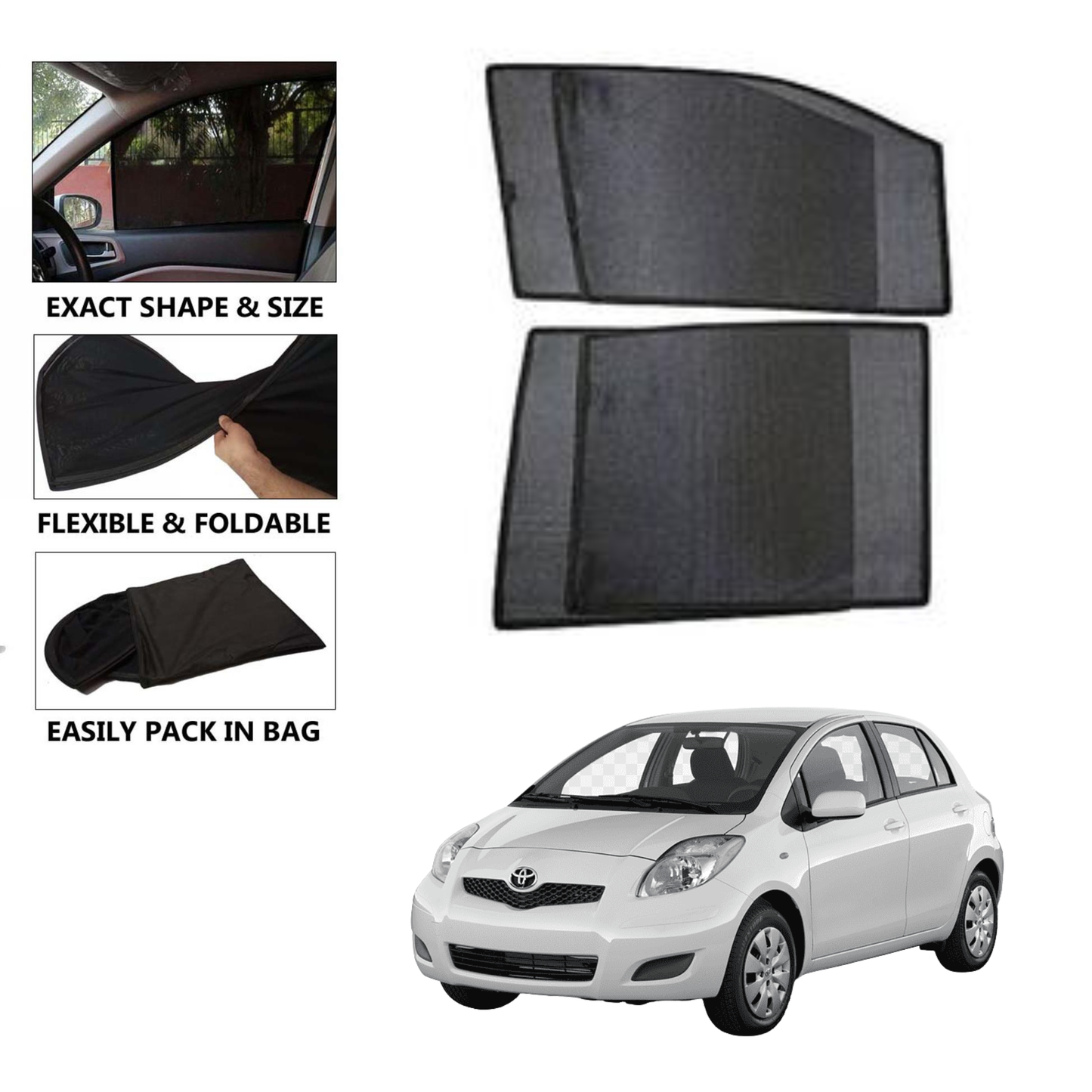 Toyota Vitz 2005-2010 Model Car Shades