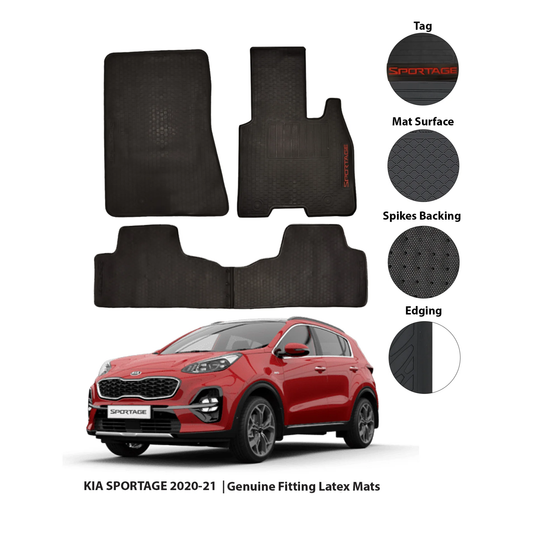 KIA Sportage 2019–2024 Imported Rubber Floor Mats Black