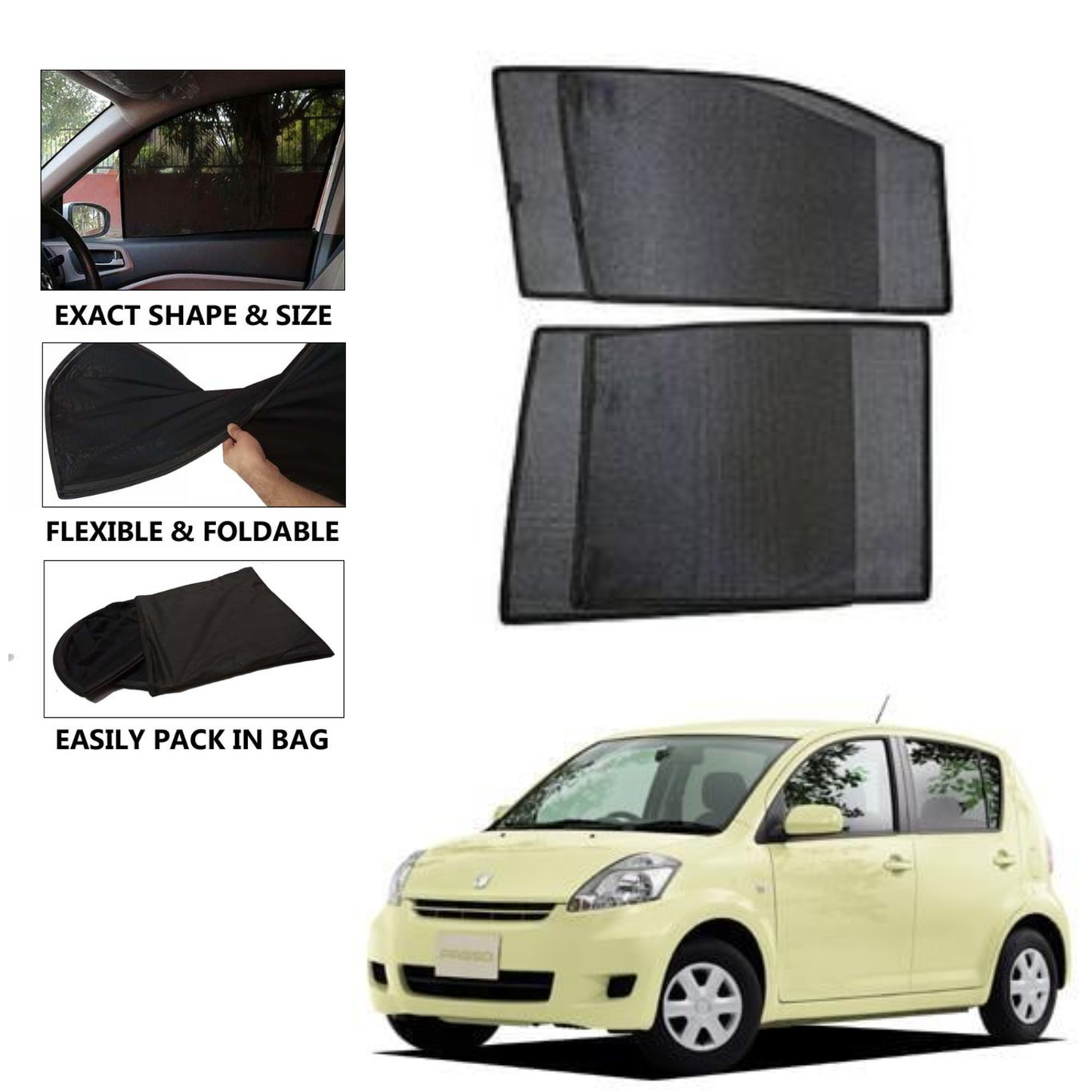 Toyota Passo (2004-2010) Model Car Shades