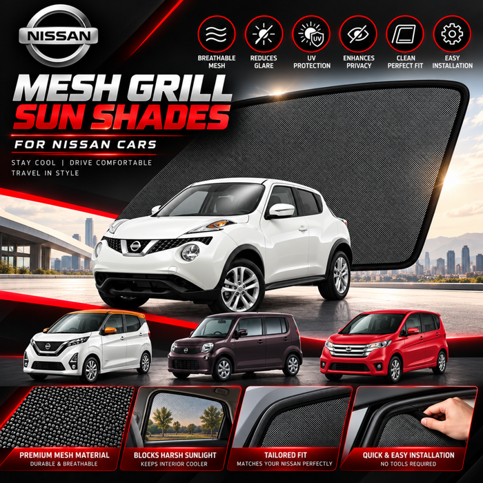 Mesh Grill Sun Shades for All NISSAN Car Models (Customized)