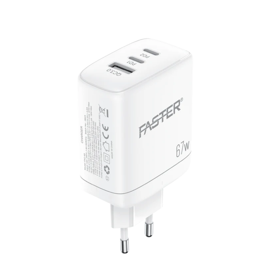 FASTER PD-67W Fast Charger – Type-C