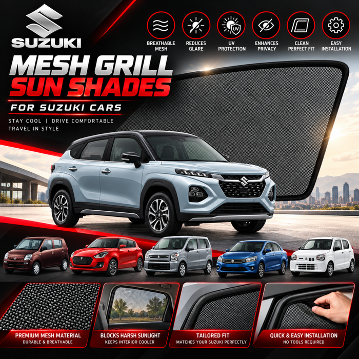 Mesh Grill Sun Shades for All SUZUKI Car Models (Customized)