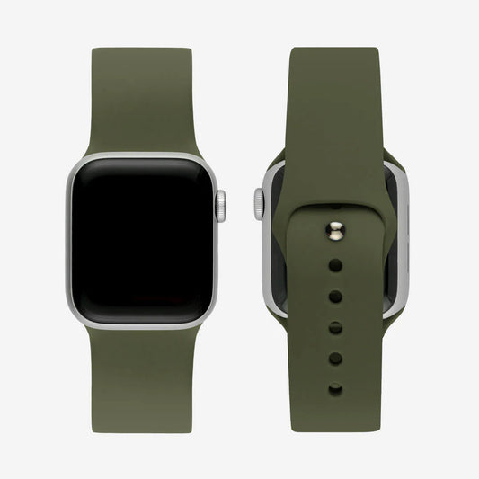 Olive Green Silicone Strap – Apple Watch (All Sizes)