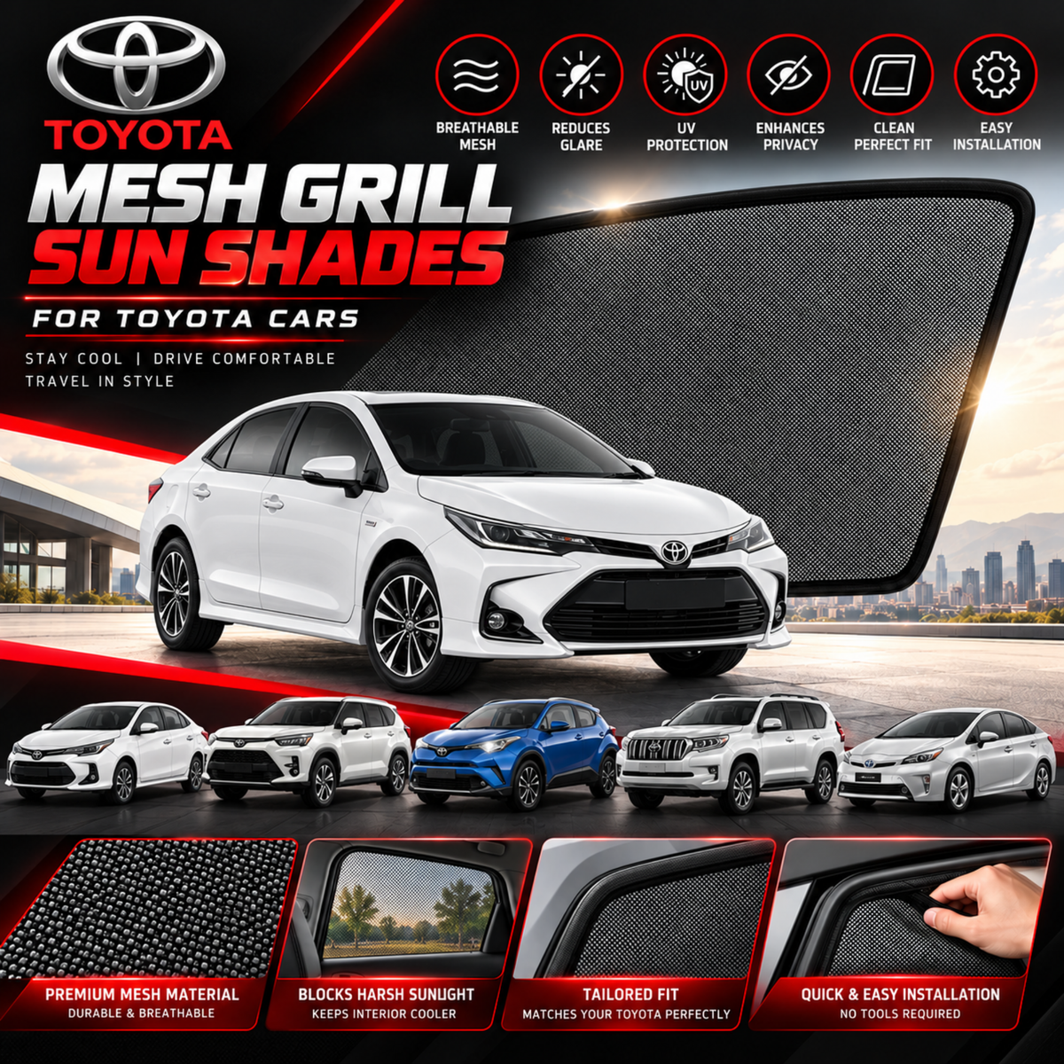 Mesh Grill Sun Shades