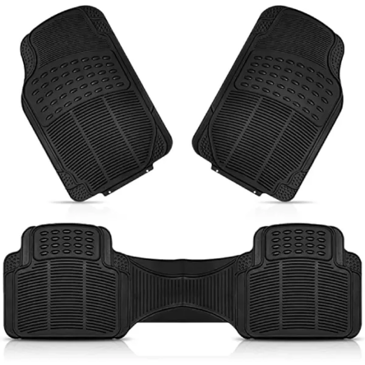 Universal 3-Piece Car Floor Mat Set – Durable, Anti-Slip & Easy to Clean