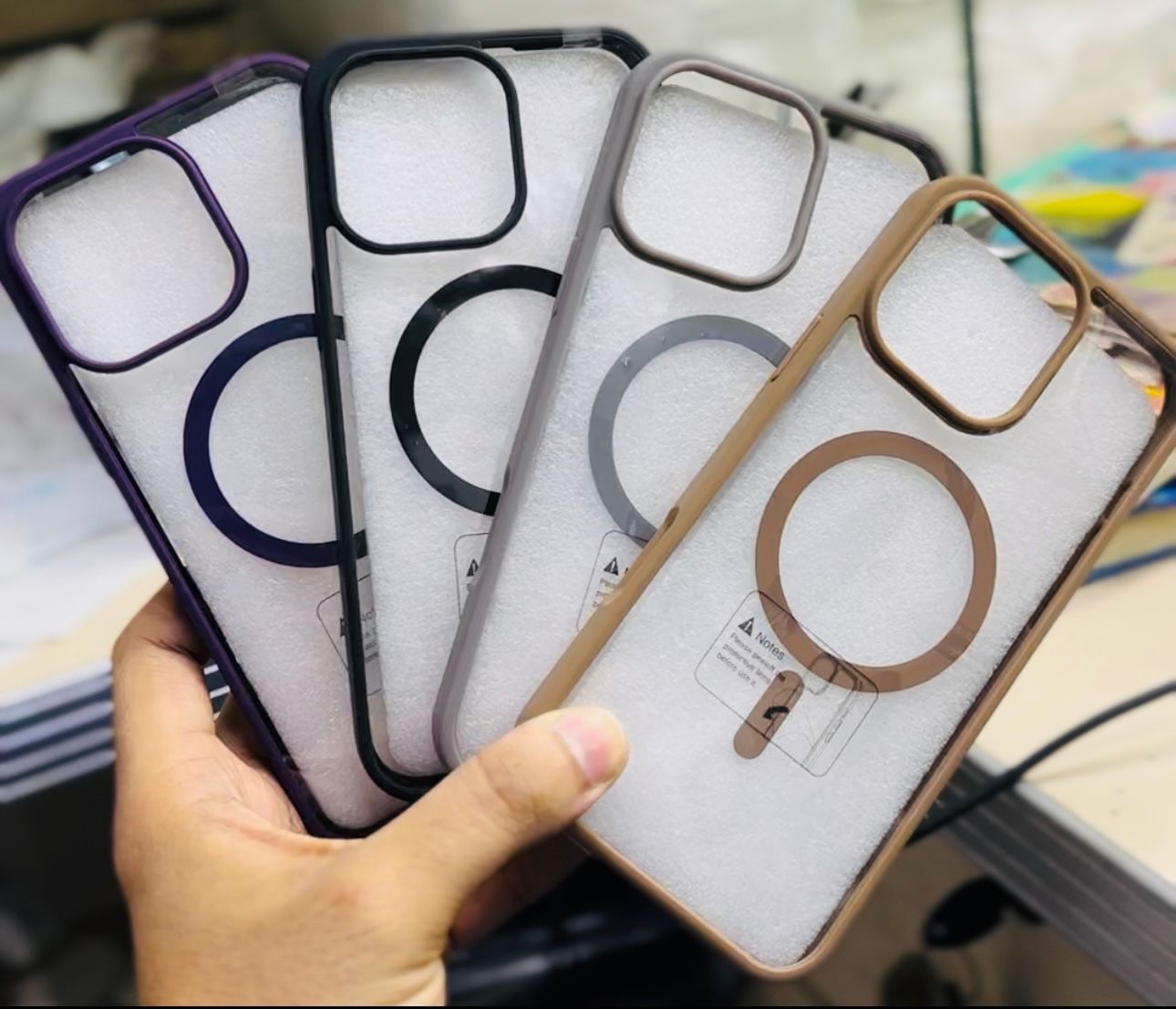 Spigen Clear Bordered MagSafe Case for iPhone