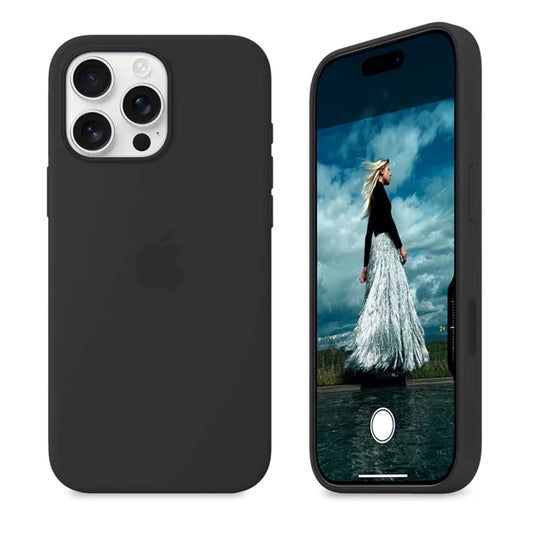 Premium Black Silicone Case for iPhone